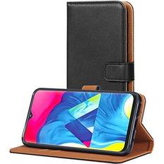 Samsung Galaxy S10 Wallet Cases Aicek AICEK Case Compatible for Samsung Galaxy M10, Leather Wallet Case for Samsung Galaxy M10 PU Leather Flip Cover with Card Holder Black 6.22 inch