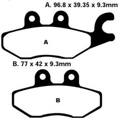 Ebc Sfa Series Organic Sfa418 Brake Pads