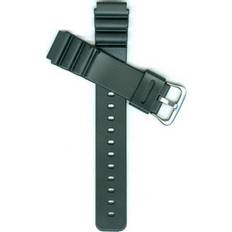 Casio Watch Straps Casio Watchband 18mm Heavy Duty-Black Resin Patr# 70611116