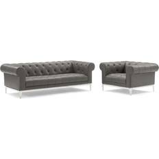 modway Idyll Grey Sofa 84" 2 Seater