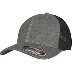Flexfit L/XL, Khaki/Black Mesh By Yupoong Retro Trucker Melange Cap