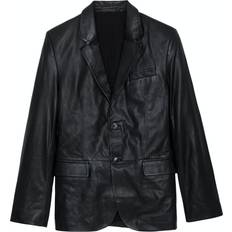 Cuir Blazers Zadig & Voltaire Veste Valfried Cuir Noir Taille