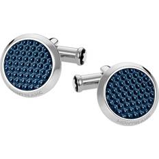 Hombre Gemelos de puño Montblanc Cufflinks Meisterstuck Blue Hexagon Inlay Blue