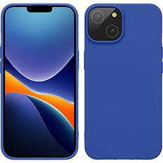 Mobile Phone Cases Kwmobile kwmobile Case for iPhone 14 Case Soft Slim TPU Silicone Cases Shockproof Flexible Phone Cover Wireless Charger Friendly Baltic Blue