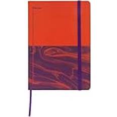 A5 Notepads Collins & Co Chaos & Control Notizbuch, A5, liniert, Focus & Feel, Recyclingpapier, Orange/Violett