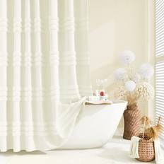 Dynamene Cream Fabric Shower Curtain