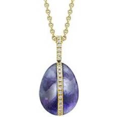 Faberge 18ct Yellow Gold Diamond Blue John Pendant Limited Edition Yellow Gold