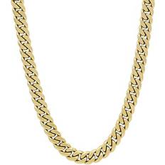 Unisex Jewelry GLD Signature Cuban Chain Necklace 12mm - Gold