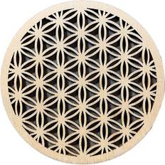 Tlily 10Pcs Flower of Life Cut Beermat Place Mat Coaster