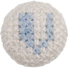 Yarn & Needlework Supplies Minerva Cross Stitch Alphabet Buttons Light Blue on Ivory Letter V each