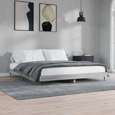 Beds & Mattresses vidaXL bettgestell grau