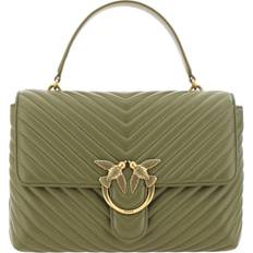 Pinko Green Calf Leather Love Lady Handbag