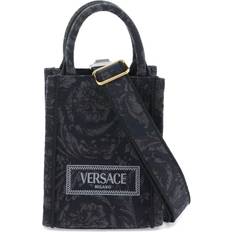 Versace Black Barocco Athena Mini Tote