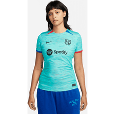 Women Sports Fan Apparel Nike FC Barcelona 23 Womens Dri Fit Stadium Third SS Shirt Blue