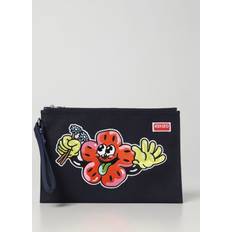 Kenzo Tasker Kenzo Flower Canvas Clutch Bag - Blå