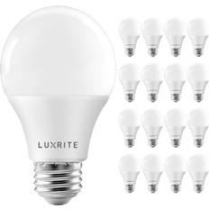 Light Bulbs Luxrite A19 Dimmable LED Light Bulb 11W=75W Equivalent 5000K Bright White 1100 Lumens E26 16-Pack