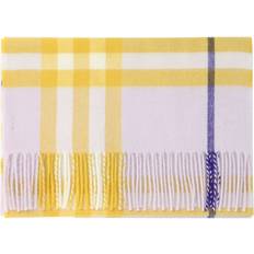 Violet Écharpes Burberry Check Cashmere Scarf - Men - Yellow