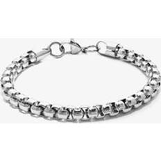 L Bracelets Bourne and Wilde Mens Polished Steel Belcher Bracelet USS-727S9.5L7.0