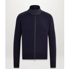 Belstaff Men Cardigans Belstaff Washed Navy Kelby Zip Cardigan