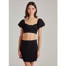 Lace Up Clothing Lace Up Corset Top Black