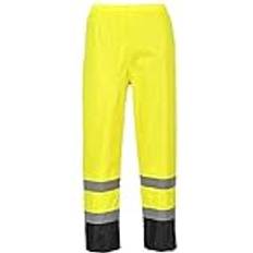 Work Clothes Portwest Hi-Vis Classic Rain Trouser Yellow/Black