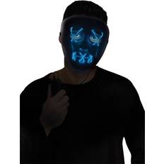 Leuchtende LED Maske Blau Weiß bestellen