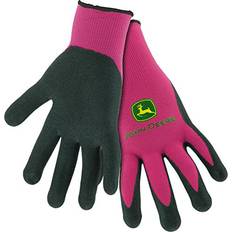 Women Work Gloves John Deere West Chester John Deere Women Foam Palm Dipped Gloves Black/Pink pair