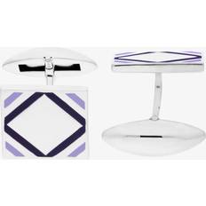 Stainless Steel Cufflinks Fred Bennett Stainless Steel Purple Cufflinks V500