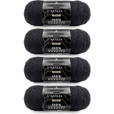 Arteza 100% Worsted Acrylic Yarn Black