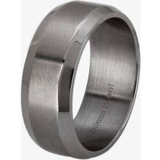 Stainless Steel Rings Thomas Henry Matte Polished Bevelled Edges Ring SR1258 X Silver