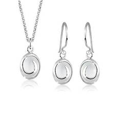 Mondstein Schmucksets Elli Schmuckset Damen mit Mondstein in 925 Sterling Silber