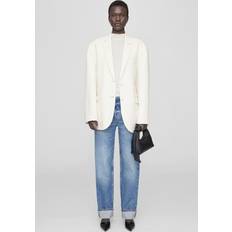 Blanco Blazers Anine Bing Quinn Blazer - White Cashmere Blend