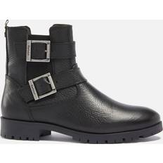 Barbour Schuhe Barbour Marina Leather Biker Boots Black