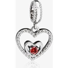 Purple - Women Charms & Pendants Rosa Lea July Birthstone Heart Dangle Charm AM-2THB004204-Red