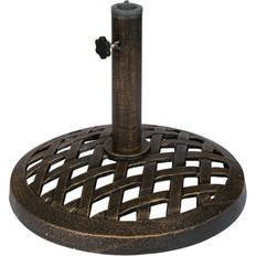 Brown Parasol Bases Trademark Innovations Bronze Finish Cast Iron 17.7-inch Umbrella Base