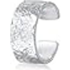 Damen Earcuff Breit Gehämmert in 925 Sterling Silber