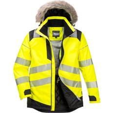 Portwest PW3 Hi-Vis Winter Parka Jacket Yellow/Black