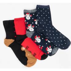 Vero Moda Underwear Vero Moda 4-pack Christmas rudolph socks in black & red-MultiOne Size