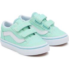 Vans Barnskor på rea Vans Kinder Old Skool V, Fashion Sneaker, Schuhe, glitter/pastel blue, Größe: 23.5, verfügbare Größen:19,20,21,22,23.5,18,24,25,26 Türkis