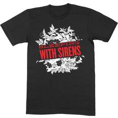 Blommiga T-shirts Sleeping With Sirens: Unisex T-Shirt/Floral XX-Large