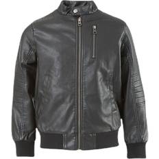 Giacca di pelle - Unisex Giubbotti Name It Mike Faux Leather Jacket Black Unisex