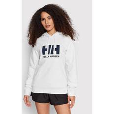 Helly Hansen Donna Maglioni Helly Hansen Felpa Con Cappuccio Donna Hh Logo In French Terry Bianco - Nimbus Clou