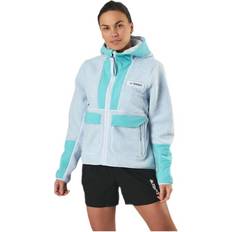 adidas W Terrex Sherpa Fullzip Fleece Mint Halo Blue, Female, Tøj, jakker, Blå