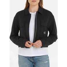 Viscose Jackets Calvin Klein Jeans Milano Cropped Shell Utility Jacket Black