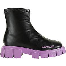 Dame Sock Ankelstøvle - Black/Lilac