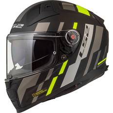 MC-utstyr LS2 Casco Vector Ii Tron Matt Black/yellow Fluo