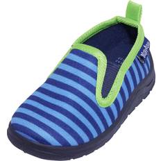 Playshoes kinder schuh hausschuh ringel blau/grün Blau 18/19