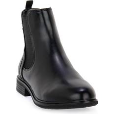 Mesh Chelsea Boots Jana Damen Chelsea Boots aus Lederimitat Flach Weite Mehrweite, Schwarz Black