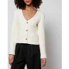 Anine Bing Jackets Anine Bing Cropped Knitted Jacket White