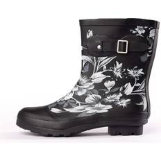 Laced Rain Boots NORTY Womens Ankle-High Female Chelsea Rain Boots